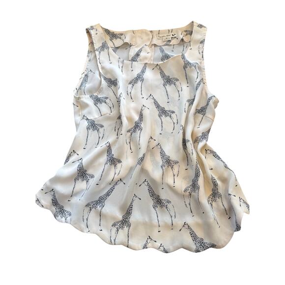 Double Zero giraffe flowy tank blouse‎ - Picture 1 of 5